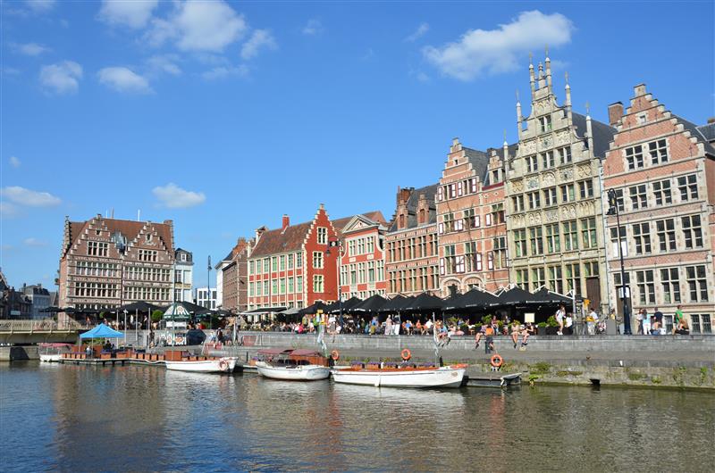 The Graslei in Ghent